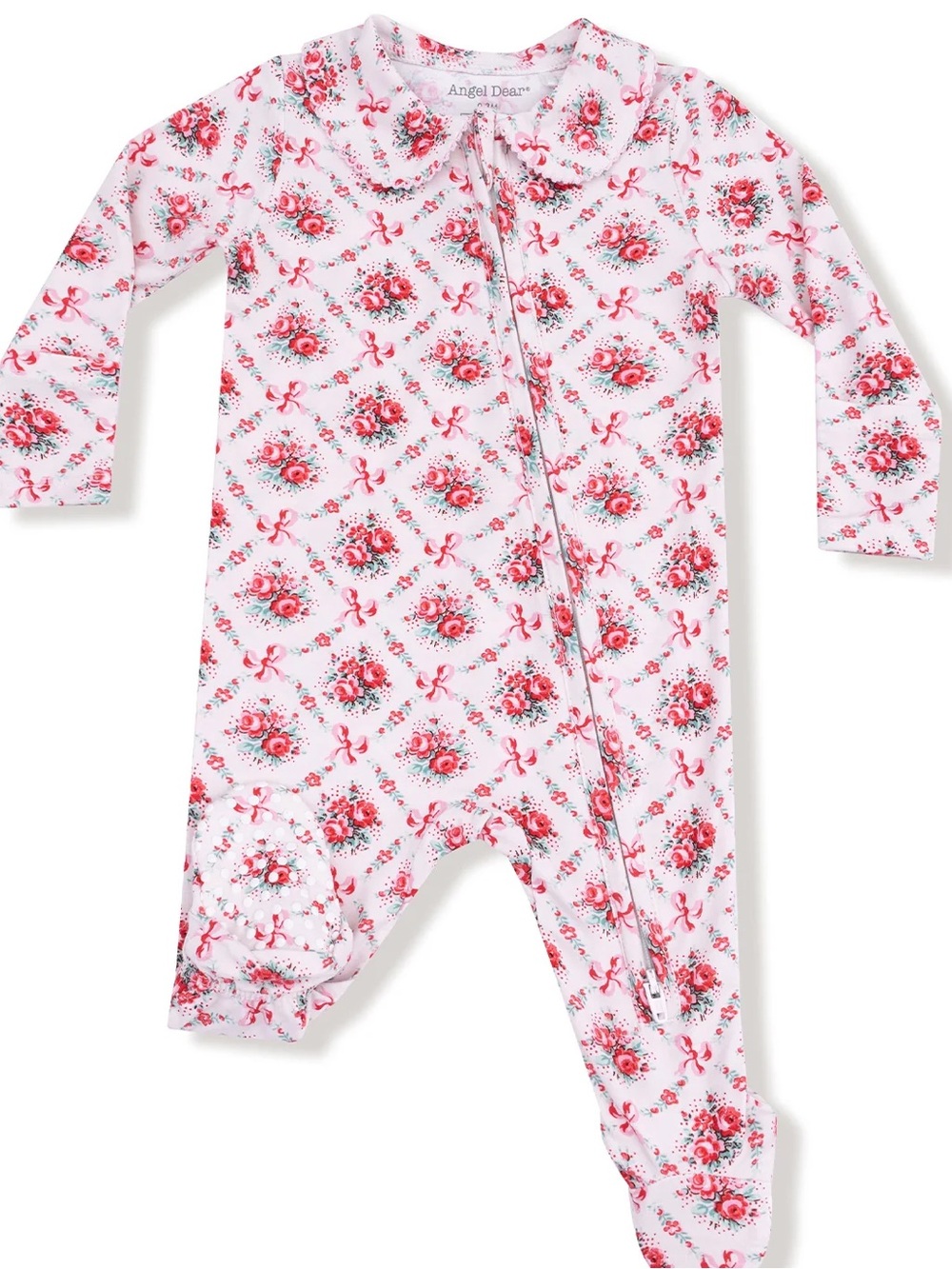 ANGEL DEAR BABY BOWS BAMBOO FOOTIE